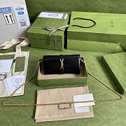 Gucci Jackie 1961 Chain Wallet Black Leather 652681 19x10x3.5cm - 1