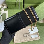 Gucci Jackie 1961 Chain Wallet Black Leather 652681 19x10x3.5cm - 3