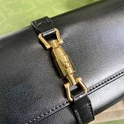 Gucci Jackie 1961 Chain Wallet Black Leather 652681 19x10x3.5cm - 2