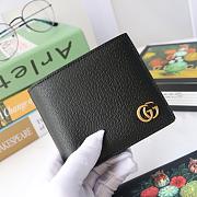 Gucci GG Marmont Leather Wallet Black 428725 11x9cm - 1