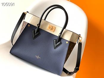 Louis Vuitton On My Side MM Navy M58485 30.5x24.5x14cm