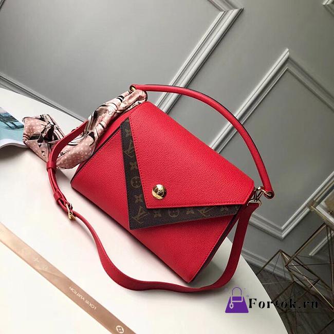 Louis Vuitton Double V Bag Monogram Canvas Red M54439 28x21x16cm - 1