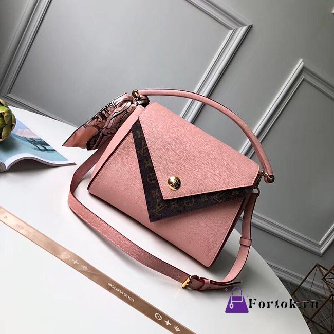 Louis Vuitton Double V Bag Monogram Canvas Pink M54439 28x21x16cm - 1