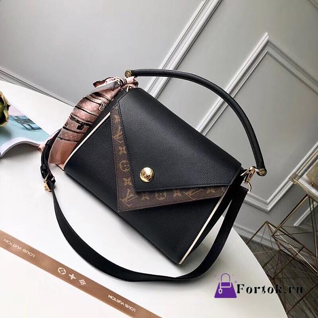 Louis Vuitton Double V Bag Monogram Canvas Black M54439 28x21x16cm - 1