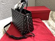 Valentino Garavani Rockstud Spike Tote Bag Full Black 26x13x20cm - 2