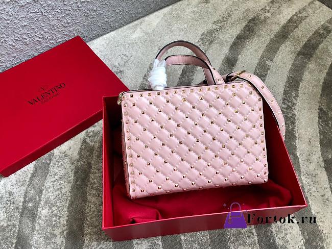 Valentino Garavani Rockstud Spike Tote Bag Pink 26x13x20cm - 1