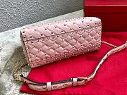 Valentino Garavani Rockstud Spike Tote Bag Pink 26x13x20cm - 3
