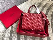 Valentino Garavani Rockstud Spike Tote Bag Red 26x13x20cm - 1