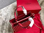 Valentino Garavani Rockstud Spike Tote Bag Red 26x13x20cm - 6