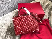 Valentino Garavani Rockstud Spike Tote Bag Red 26x13x20cm - 2