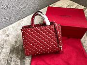 Valentino Garavani Rockstud Spike Tote Bag Red 26x13x20cm - 3