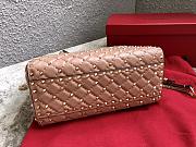 Valentino Garavani Rockstud Spike Tote Bag Beige 26x13x20cm - 4