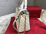 Valentino Garavani Rockstud Spike Tote Bag White 26x13x20cm - 6