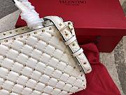 Valentino Garavani Rockstud Spike Tote Bag White 26x13x20cm - 4