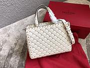 Valentino Garavani Rockstud Spike Tote Bag White 26x13x20cm - 2