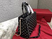 Valentino Garavani Rockstud Spike Tote Bag Black 26x13x20cm - 4