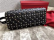 Valentino Garavani Rockstud Spike Tote Bag Black 26x13x20cm - 2