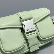 Prada Pocket Nappa Leather Bag Green 1BD295 22x7.5x14cm - 2