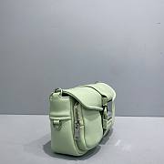 Prada Pocket Nappa Leather Bag Green 1BD295 22x7.5x14cm - 4