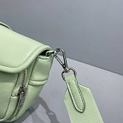 Prada Pocket Nappa Leather Bag Green 1BD295 22x7.5x14cm - 6