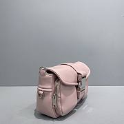 Prada Pocket Nappa Leather Bag Pink 1BD295 22x7.5x14cm - 6