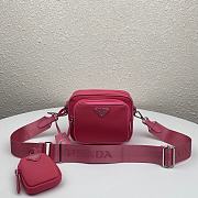 Prada Re-Edition 2005 Hobo Camera Nylon Bag Pink 1BH153 20x15x5cm - 1