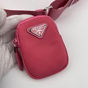 Prada Re-Edition 2005 Hobo Camera Nylon Bag Pink 1BH153 20x15x5cm - 5