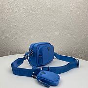 Prada Re-Edition 2005 Hobo Camera Nylon Bag Blue 1BH153 20x15x5cm - 5