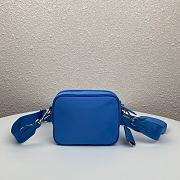 Prada Re-Edition 2005 Hobo Camera Nylon Bag Blue 1BH153 20x15x5cm - 3