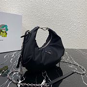 Prada Re-Edition 2006 Nylon Hobo Bag Black 1BH172 24x16x7cm - 4