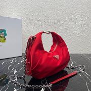 Prada Re-Edition 2006 Nylon Hobo Bag Red 1BH172 24x16x7cm - 3