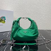 Prada Re-Edition 2006 Nylon Hobo Bag Green 1BH172 24x16x7cm - 1