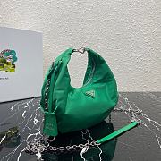 Prada Re-Edition 2006 Nylon Hobo Bag Green 1BH172 24x16x7cm - 2