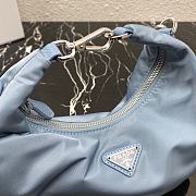 Prada Re-Edition 2006 Nylon Hobo Bag Blue 1BH172 24x16x7cm - 3