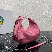 Prada Re-Edition 2006 Nylon Hobo Bag Pink 1BH172 24x16x7cm - 4