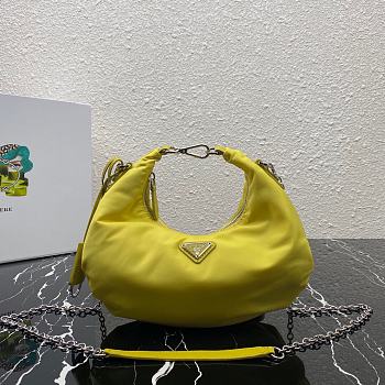 Prada Re-Edition 2006 Nylon Hobo Bag Yellow 1BH172 24x16x7cm