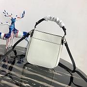 Prada Small Margit Leather Bag White 1BC082 20x7x20cm   - 6