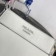 Prada Small Margit Leather Bag White 1BC082 20x7x20cm   - 3