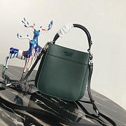 Prada Small Margit Leather Bag Green 1BC082 20x7x20cm   - 1