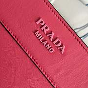 Prada Small Margit Leather Bag Pink 1BC082 20x7x20cm   - 5