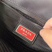 Prada Re-Nylon/Saffiano Leather Shoulder Bag Black/Red 2VD034 16x22x8.5cm  - 3