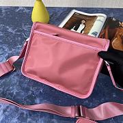 Prada Re-Nylon/Saffiano Leather Shoulder Bag Pink 2VD034 16x22x8.5cm  - 6