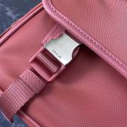 Prada Re-Nylon/Saffiano Leather Shoulder Bag Pink 2VD034 16x22x8.5cm  - 5