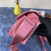 Prada Re-Nylon/Saffiano Leather Shoulder Bag Pink 2VD034 16x22x8.5cm  - 2