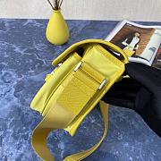 Prada Re-Nylon/Saffiano Leather Shoulder Bag Yellow 2VD034 16x22x8.5cm  - 4