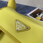 Prada Re-Nylon/Saffiano Leather Shoulder Bag Yellow 2VD034 16x22x8.5cm  - 2