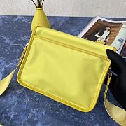 Prada Re-Nylon/Saffiano Leather Shoulder Bag Yellow 2VD034 16x22x8.5cm  - 3