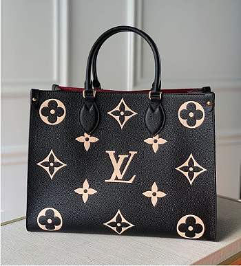 Louis Vuitton ONTHEGO MM Black M45495 34.5x26x13cm 