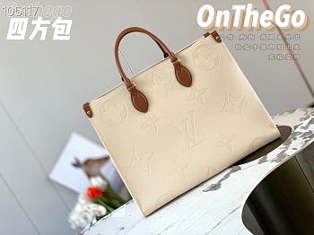 Louis Vuitton Onthego GM Cream M44921 41x34x19cm