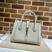 Gucci Jackie 1961 Medium Tote Bag Leather White 649016 30x24x12cm - 1